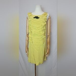 Shulami Silk Viscose Ruffle Shift Dress